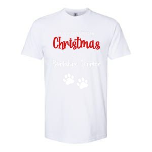 Funny Christmas Yorkshire Terrier Dog Gift Softstyle CVC T-Shirt