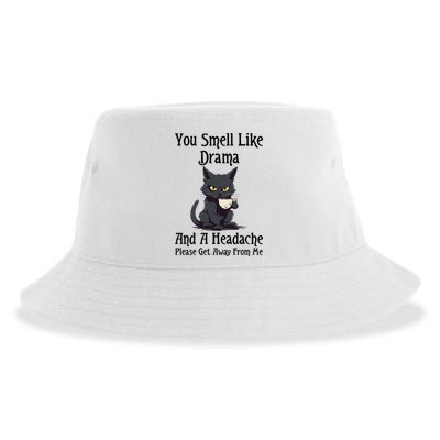 Funny Cat You Smell Like Drama And A Headache Sustainable Bucket Hat