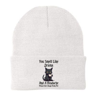 Funny Cat You Smell Like Drama And A Headache Beanie