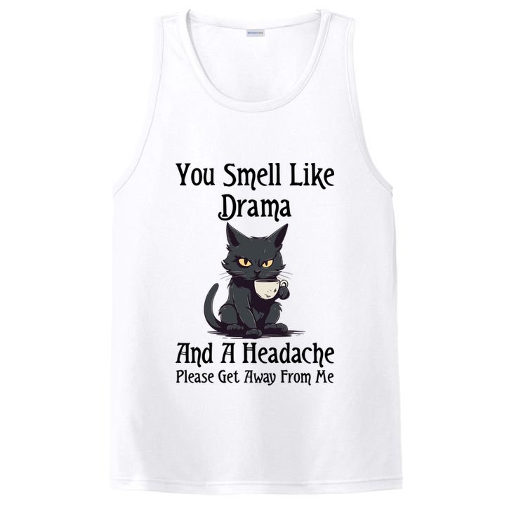 Funny Cat You Smell Like Drama And A Headache PosiCharge Competitor Tank