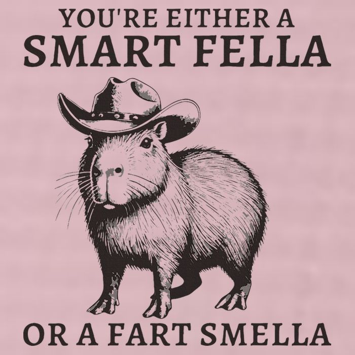 Funny Capybara YouRe Either A Smart Fella Or A Fart Smella 25L Jumbo Tote