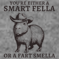 Funny Capybara YouRe Either A Smart Fella Or A Fart Smella 7-Panel Snapback Hat