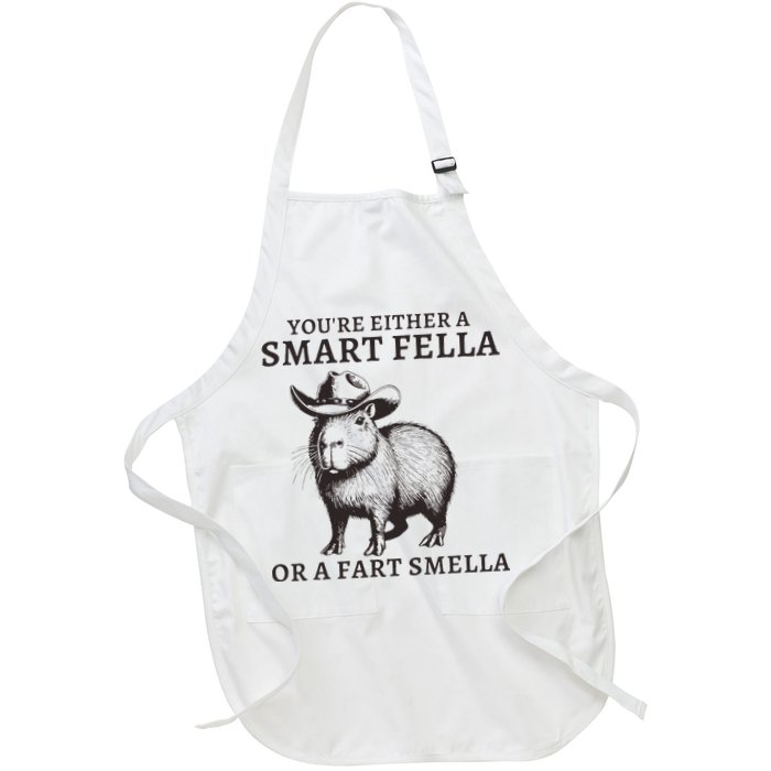 Funny Capybara YouRe Either A Smart Fella Or A Fart Smella Apron