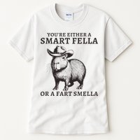 Funny Capybara YouRe Either A Smart Fella Or A Fart Smella Tall T-Shirt