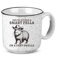 Funny Capybara YouRe Either A Smart Fella Or A Fart Smella 15oz Campfire Ceramic Mug