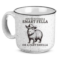 Funny Capybara YouRe Either A Smart Fella Or A Fart Smella 15oz Campfire Ceramic Mug