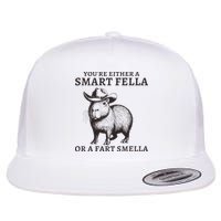 Funny Capybara YouRe Either A Smart Fella Or A Fart Smella Flatbill Hat