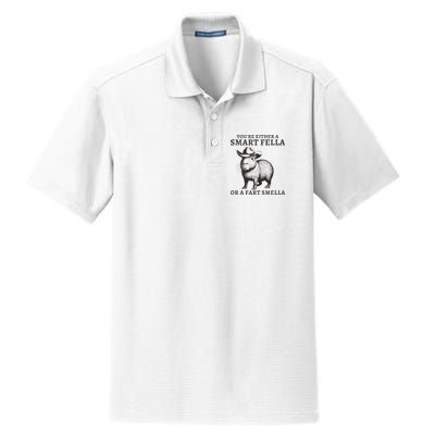 Funny Capybara YouRe Either A Smart Fella Or A Fart Smella Dry Zone Grid Polo
