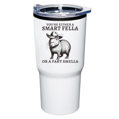 Funny Capybara YouRe Either A Smart Fella Or A Fart Smella Tumbler