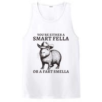 Funny Capybara YouRe Either A Smart Fella Or A Fart Smella PosiCharge Competitor Tank