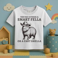 Funny Capybara YouRe Either A Smart Fella Or A Fart Smella Toddler T-Shirt