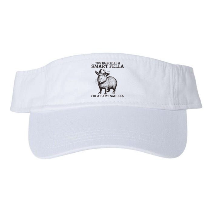 Funny Capybara YouRe Either A Smart Fella Or A Fart Smella Visor