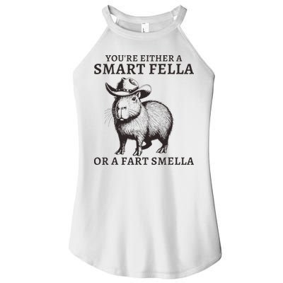 Funny Capybara YouRe Either A Smart Fella Or A Fart Smella Women's Perfect Tri Rocker Tank
