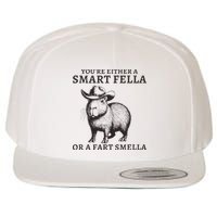 Funny Capybara YouRe Either A Smart Fella Or A Fart Smella Wool Snapback Cap