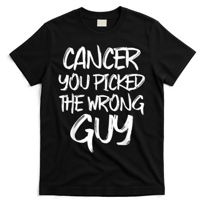 Funny Cancer You Picked The Wrong Guy Fighter Survivor Gift T-Shirt