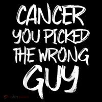Funny Cancer You Picked The Wrong Guy Fighter Survivor Gift Drawstring Bag
