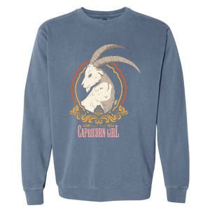 Funny Capricorn Zodiac Sign Horoscope Astrology Gift Garment-Dyed Sweatshirt