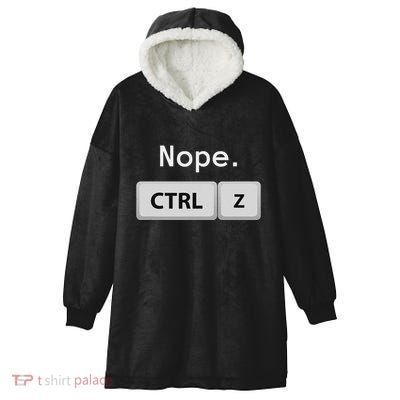 Funny Ctrl Z Film Editor Filmmaking Gift Hooded Wearable Blanket