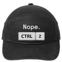Funny Ctrl Z Film Editor Filmmaking Gift 7-Panel Snapback Hat