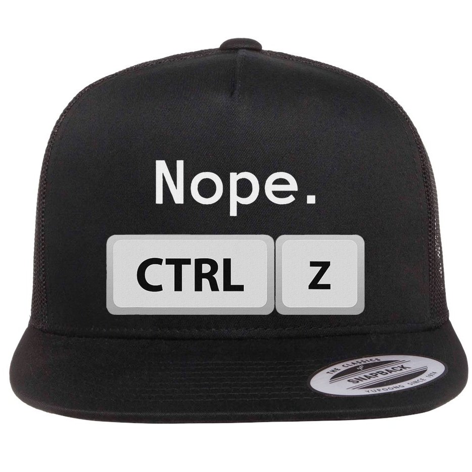 Funny Ctrl Z Film Editor Filmmaking Gift Flat Bill Trucker Hat