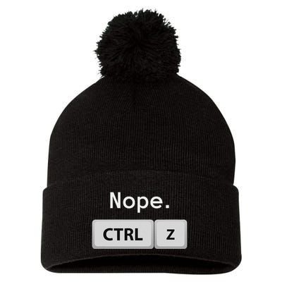 Funny Ctrl Z Film Editor Filmmaking Gift Pom Pom 12in Knit Beanie
