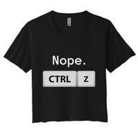 Funny Ctrl Z Film Editor Filmmaking Gift Women's Crop Top Tee