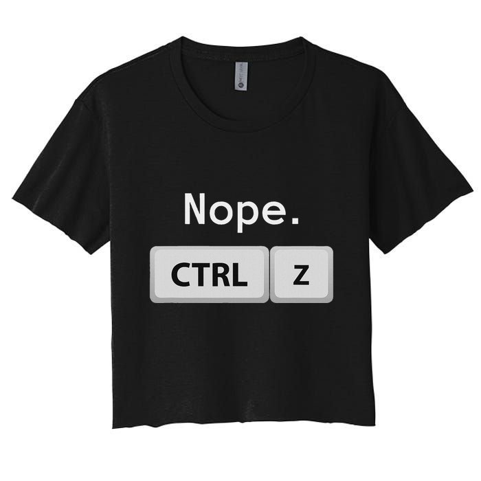 Funny Ctrl Z Film Editor Filmmaking Gift Women's Crop Top Tee