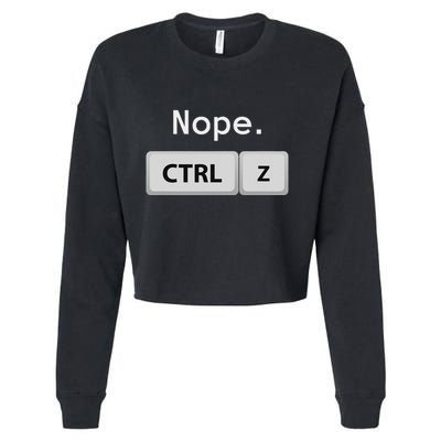 Funny Ctrl Z Film Editor Filmmaking Gift Cropped Pullover Crew