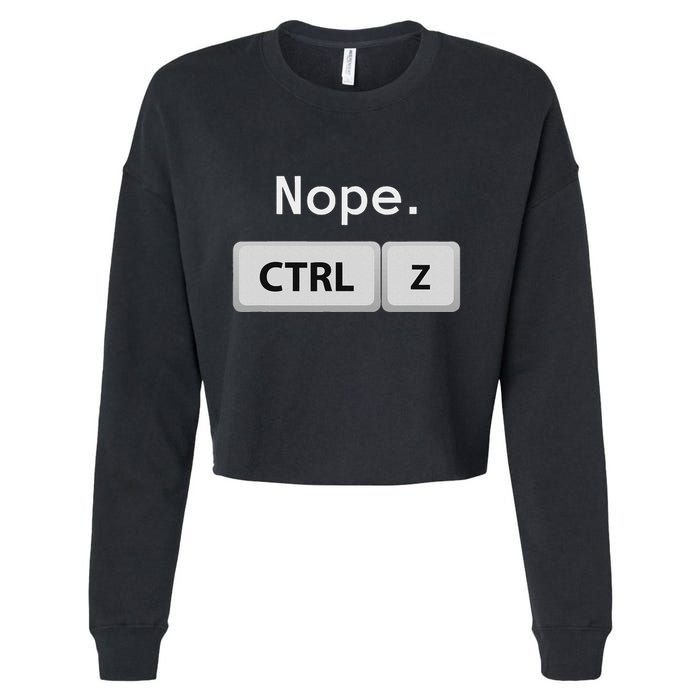 Funny Ctrl Z Film Editor Filmmaking Gift Cropped Pullover Crew