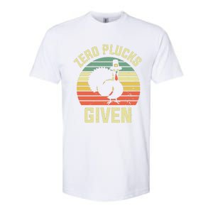 Funny Cute Zero Plucks Given Thanksgiving Turkey Day Lucky Softstyle CVC T-Shirt