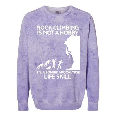 Funny Climbing Zombie Escape Rock Climber Tee Colorblast Crewneck Sweatshirt