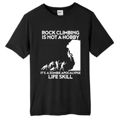 Funny Climbing Zombie Escape Rock Climber Tee Tall Fusion ChromaSoft Performance T-Shirt