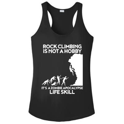 Funny Climbing Zombie Escape Rock Climber Tee Ladies PosiCharge Competitor Racerback Tank