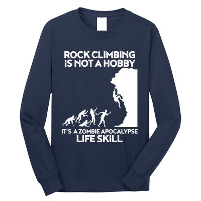 Funny Climbing Zombie Escape Rock Climber Tee Long Sleeve Shirt