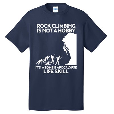 Funny Climbing Zombie Escape Rock Climber Tee Tall T-Shirt