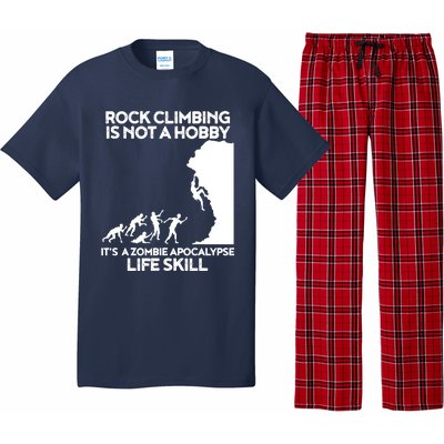 Funny Climbing Zombie Escape Rock Climber Tee Pajama Set