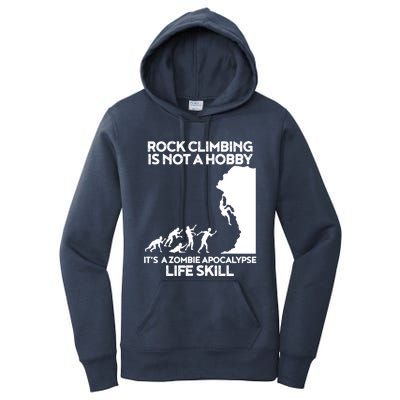 Funny Climbing Zombie Escape Rock Climber Tee Women's Pullover Hoodie