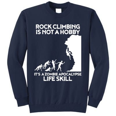 Funny Climbing Zombie Escape Rock Climber Tee Tall Sweatshirt