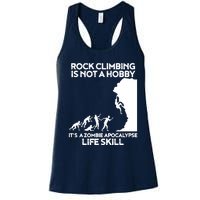 Funny Climbing Zombie Escape Rock Climber Tee Women's Racerback Tank