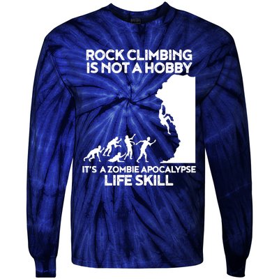 Funny Climbing Zombie Escape Rock Climber Tee Tie-Dye Long Sleeve Shirt