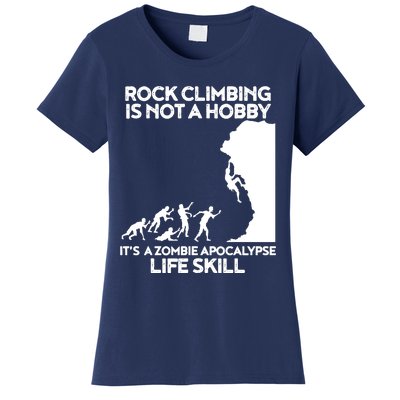 Funny Climbing Zombie Escape Rock Climber Tee Women's T-Shirt