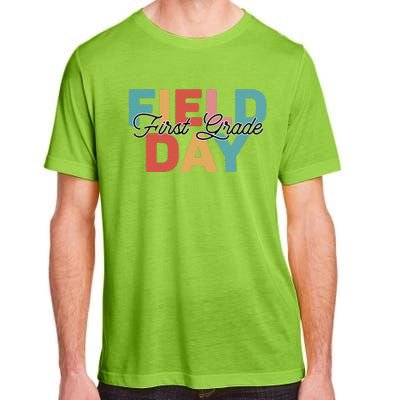 Field Day 1st First Grade School Teacher Retro Vintage Adult ChromaSoft Performance T-Shirt