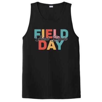 Field Day 1st First Grade School Teacher Retro Vintage PosiCharge Competitor Tank