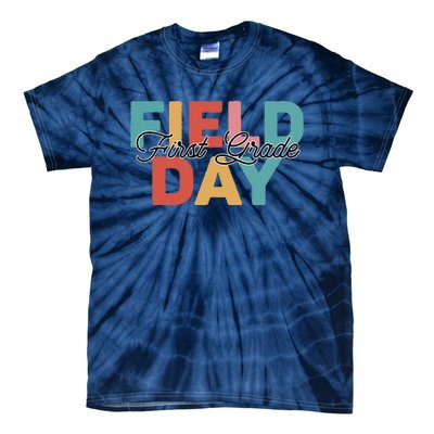 Field Day 1st First Grade School Teacher Retro Vintage Tie-Dye T-Shirt