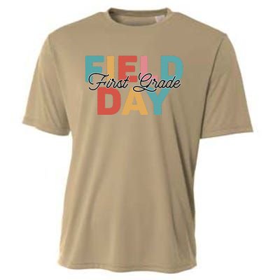 Field Day 1st First Grade School Teacher Retro Vintage Cooling Performance Crew T-Shirt