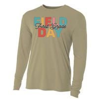 Field Day 1st First Grade School Teacher Retro Vintage Cooling Performance Long Sleeve Crew