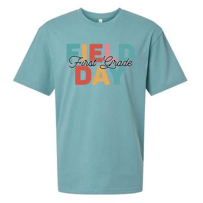 Field Day 1st First Grade School Teacher Retro Vintage Sueded Cloud Jersey T-Shirt