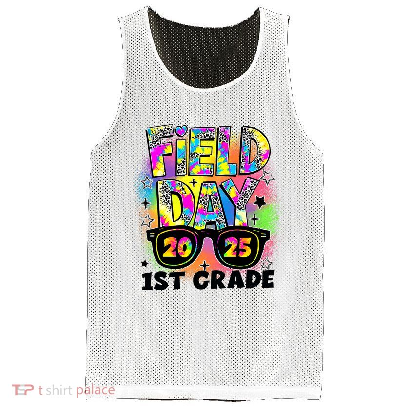 Field Day 1st Grade Field Day Fun Day Teacher Student Mesh Reversible Basketball Jersey Tank