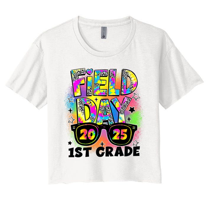 Field Day 1st Grade Field Day Fun Day Teacher Student Women's Crop Top Tee