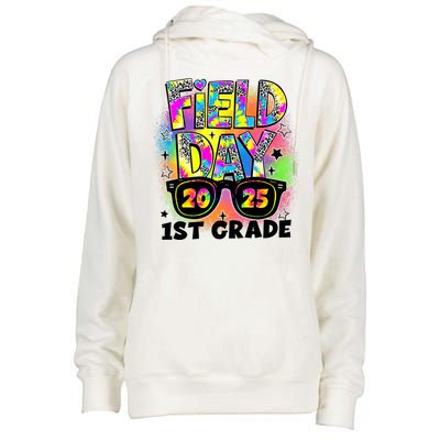 Field Day 1st Grade Field Day Fun Day Teacher Student  Womens Funnel Neck Pullover Hood